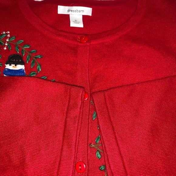 Dress Barn. Beautiful Holiday cardigan sweater. Sz XL - Picture 5 of 10